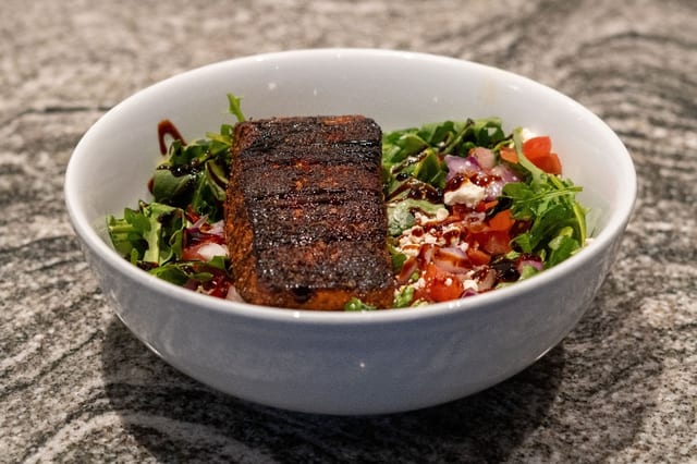 Blackened Salmon Salad.